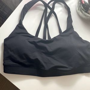 Black Run Free Cropped Sports Bra Size 6